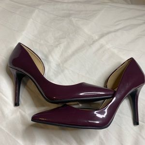 Patent leather heel